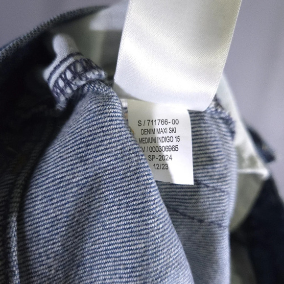 GAP Denim Maxi Skirt Medium Indigo Wash Modest Western Boho Size 26 / 2 Petite - Picture 6 of 6